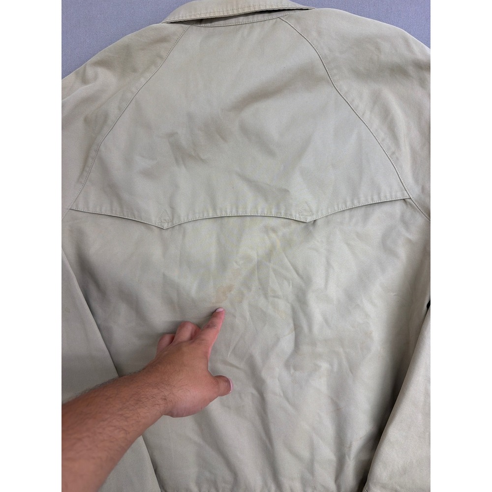 Polo Golf Ralph Lauren Harrington Jacket Tan Khaki Plaid Lined Mens Medium - Picture 10 of 12